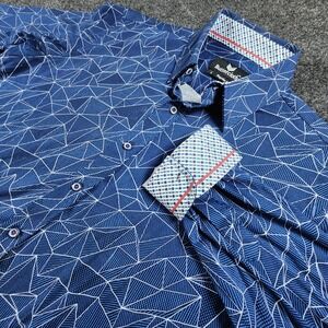 Buttercloth Flip Cuff Shirt Men's Large Icy Cotton Regular Fit Long Sleeve